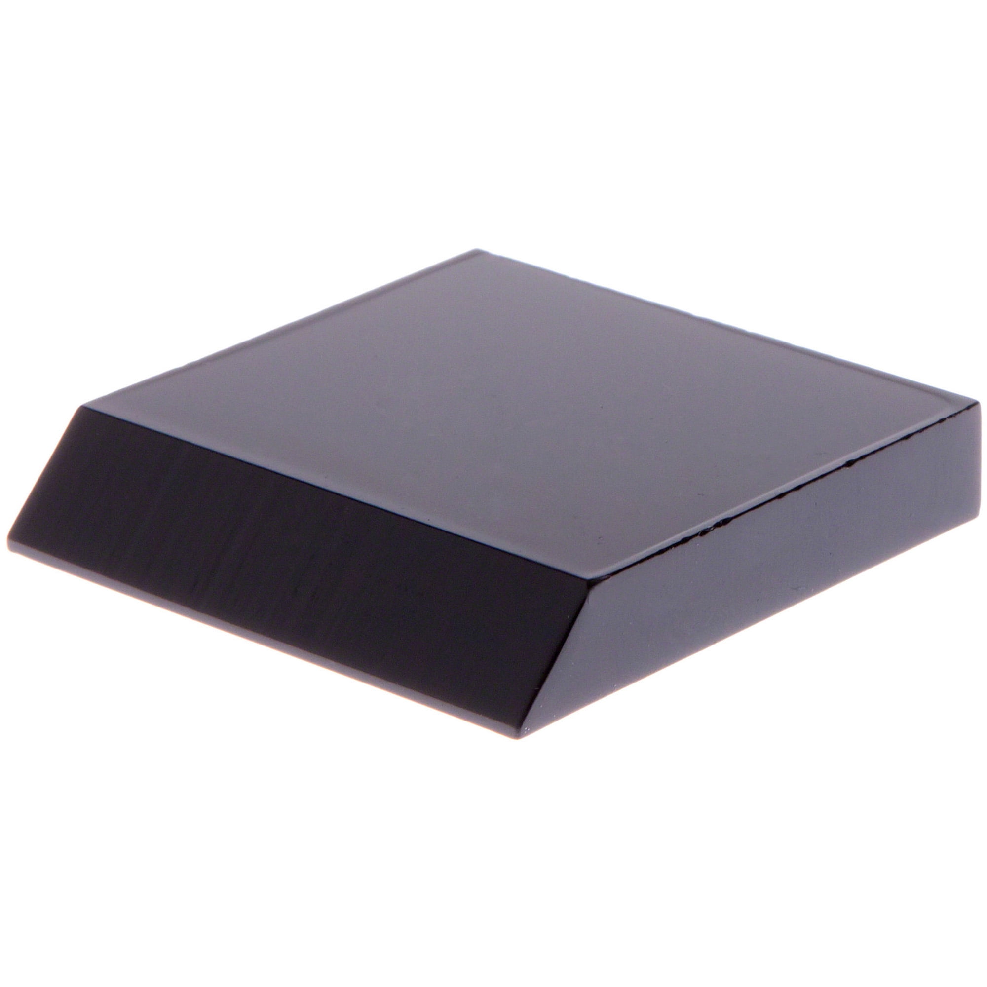 Square Display Base Plymor Black Acrylic Square Display Base (Angled-Front for Label), 2