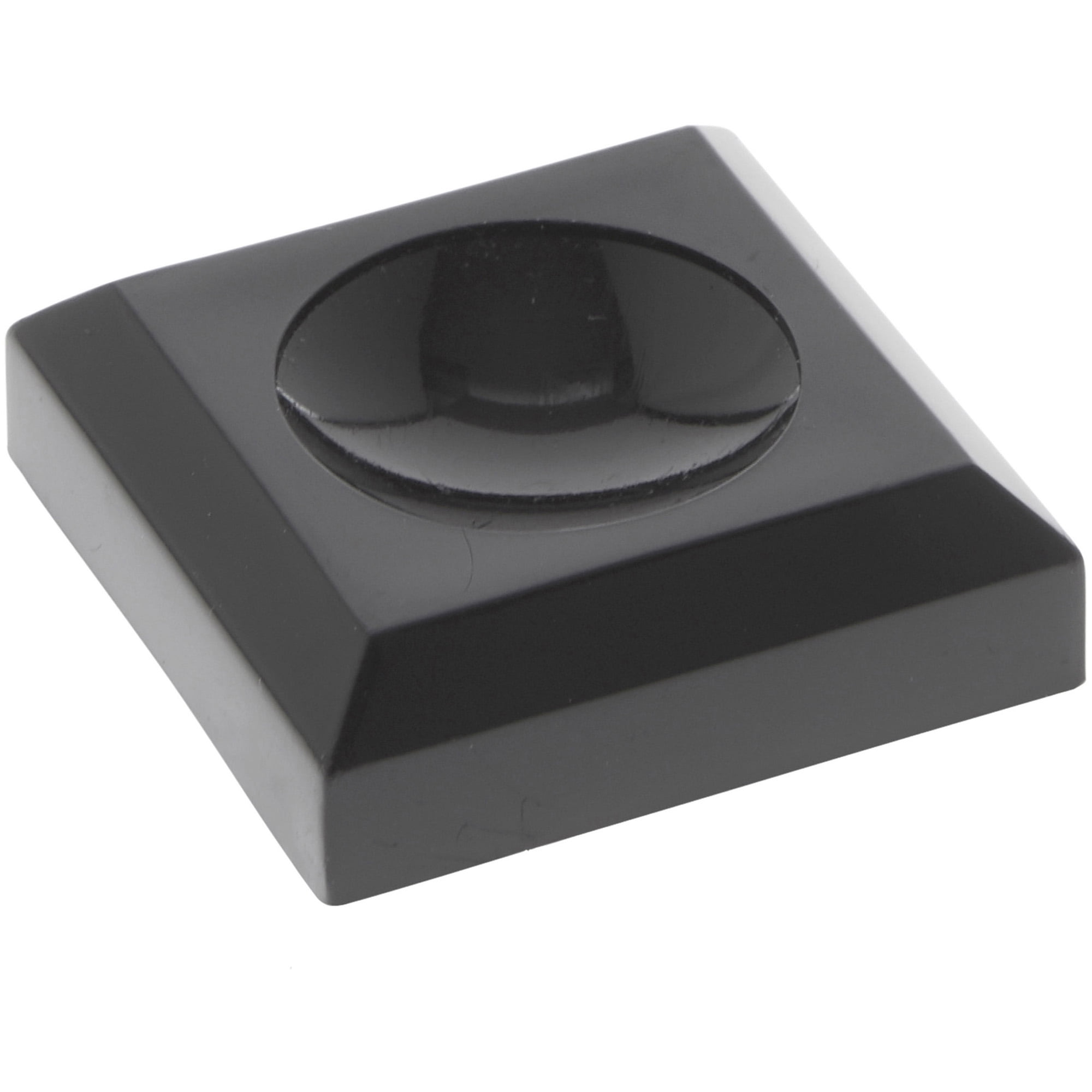 Square Display Base Plymor Black Acrylic Square Display Base with Indented Circle to Hold ...