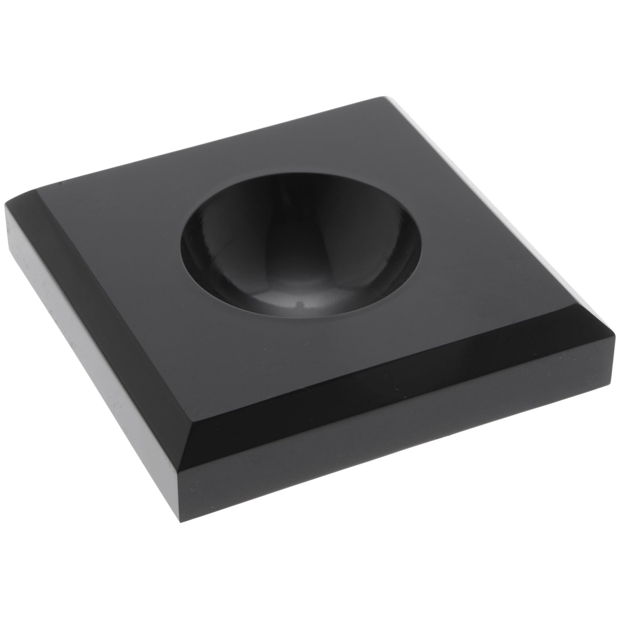 Square Display Base Plymor Black Acrylic Square Display Base with Indented Circle to Hold ...