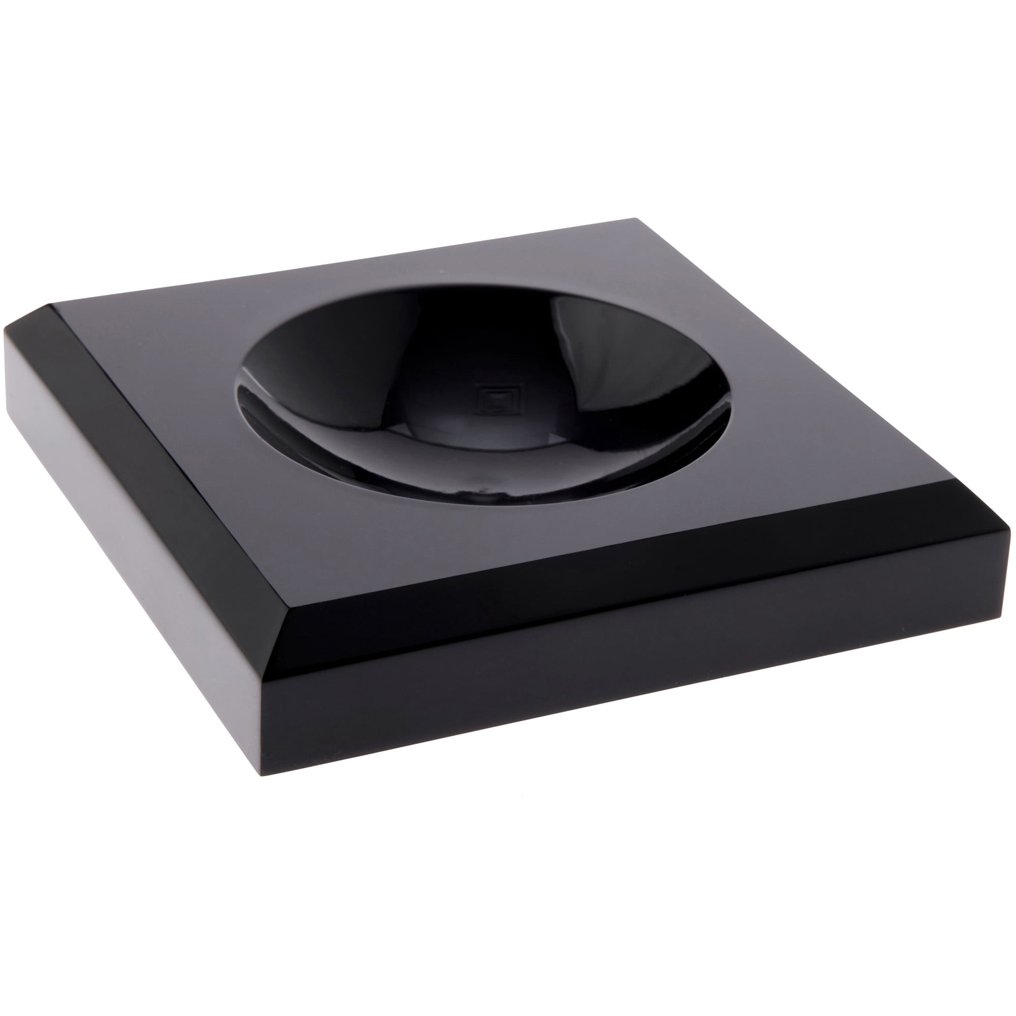Square Display Base Plymor Black Acrylic Square Display Base with Indented Circle to Hold ...
