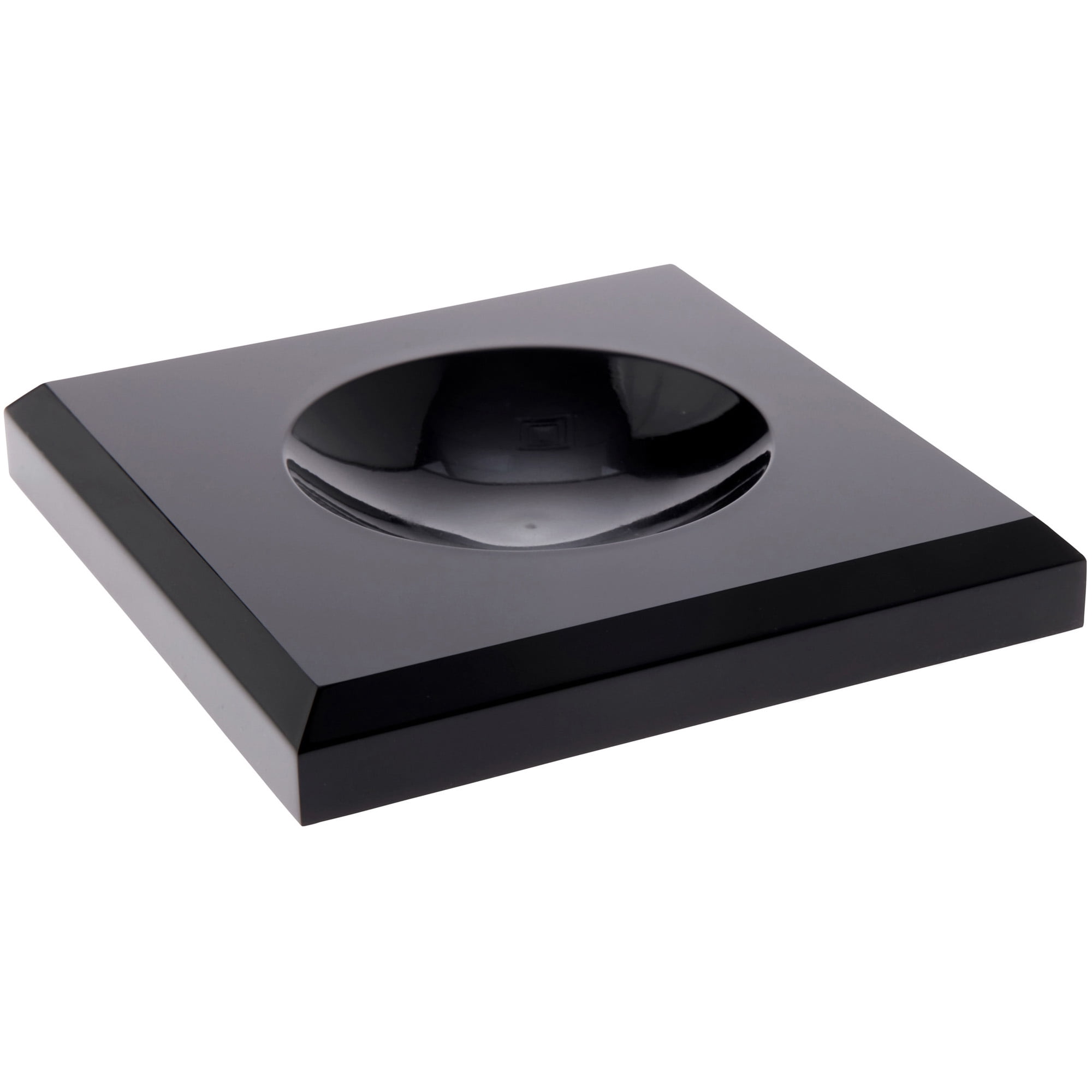 Square Display Base Plymor Black Acrylic Square Display Base with Indented Circle to Hold ...