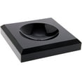 thumbnail image 1 of Plymor Black Acrylic Square Display Base with Indented Circle to Hold Egg, Marble, Ball or Sphere, 3.5" W x 3.5" D x 0.75" H (2.5" Circle), Pack of 3, 1 of 1