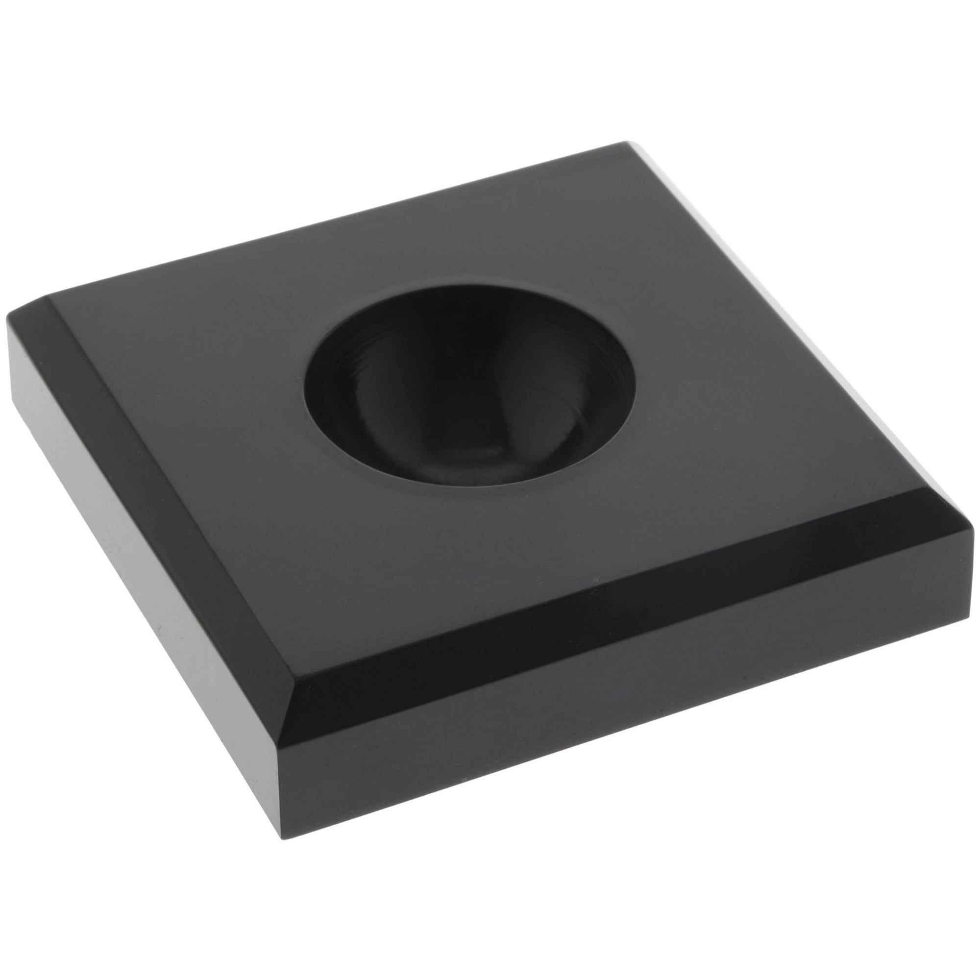 Square Display Base Plymor Black Acrylic Square Display Base with Indented Circle to Hold ...