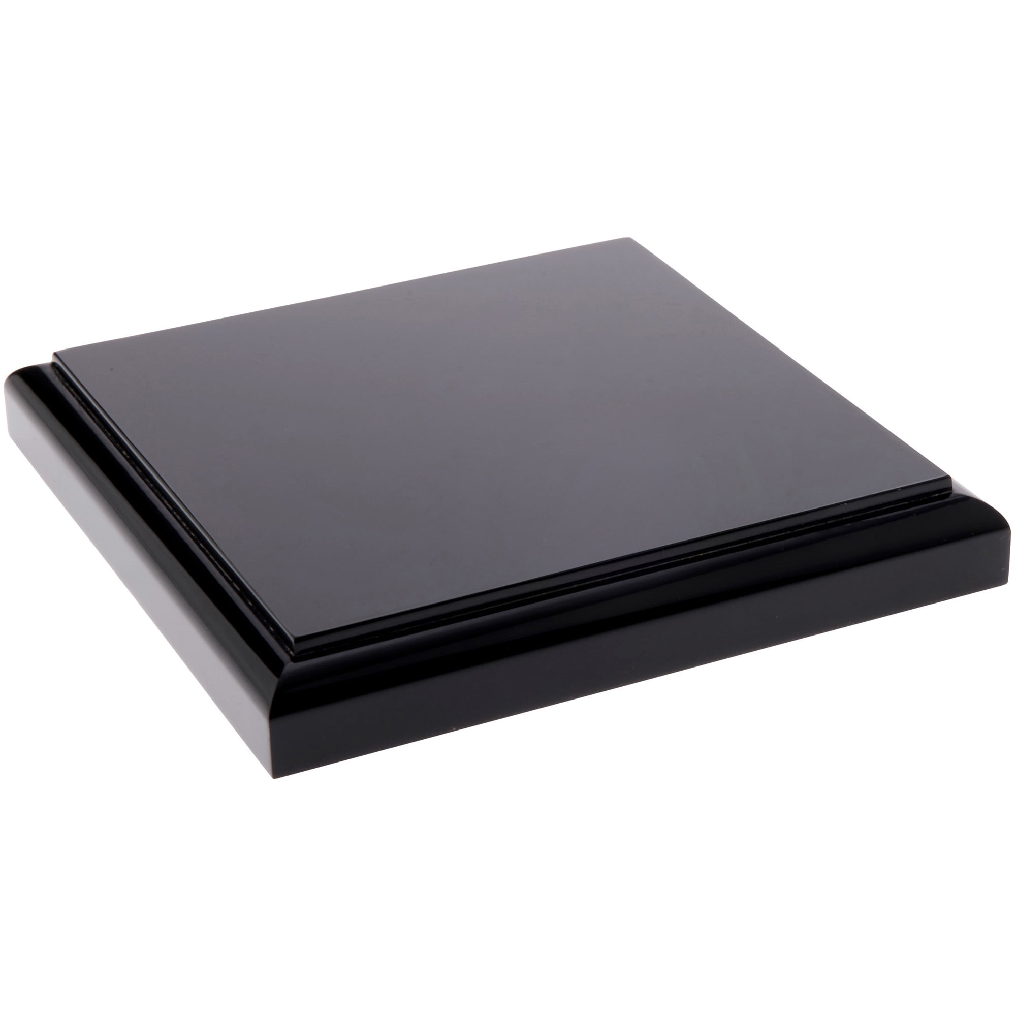 Square Display Base Plymor Black Acrylic Square Display Base with Ogee Edge, 4.5