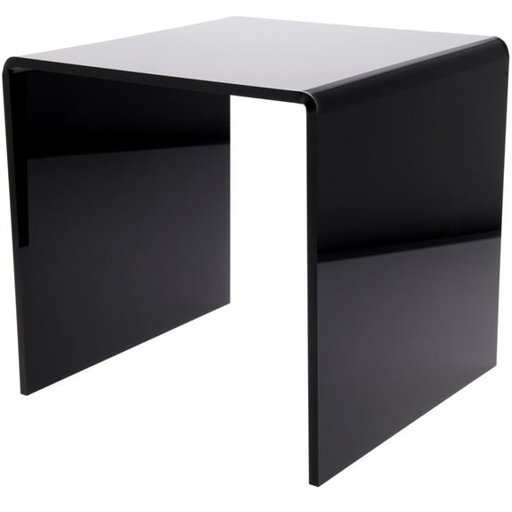 Plymor Black Acrylic Square Display Riser, 12" H x 12" W x 12" D (3/8" thick)