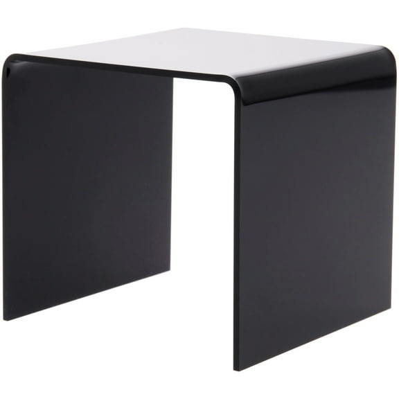 Plymor Black Acrylic Square Display Riser, 4" H x 4" W x 4" D (1/8" thick) (2 Pack)