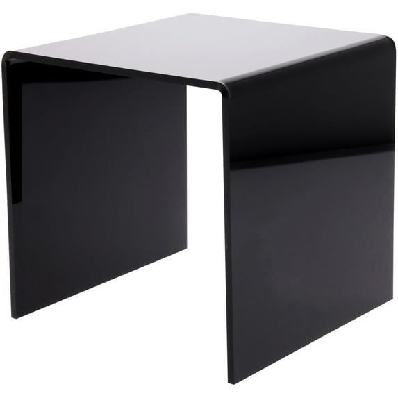 Plymor Black Acrylic Square Display Riser, 8" H x 8" W x 8" D (1/4" thick) (2 Pack)