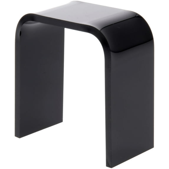 Plymor Black Acrylic Vertical Rectangular Display Riser, 2" H x 2" W x 1" D (3/32" thick) (12 Pack)