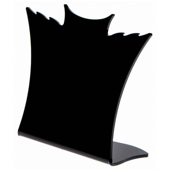 Plymor Black Acrylic Winged Necklace Display Stand, 8.5" W x 3" D x 7.25" H (2 Pack)