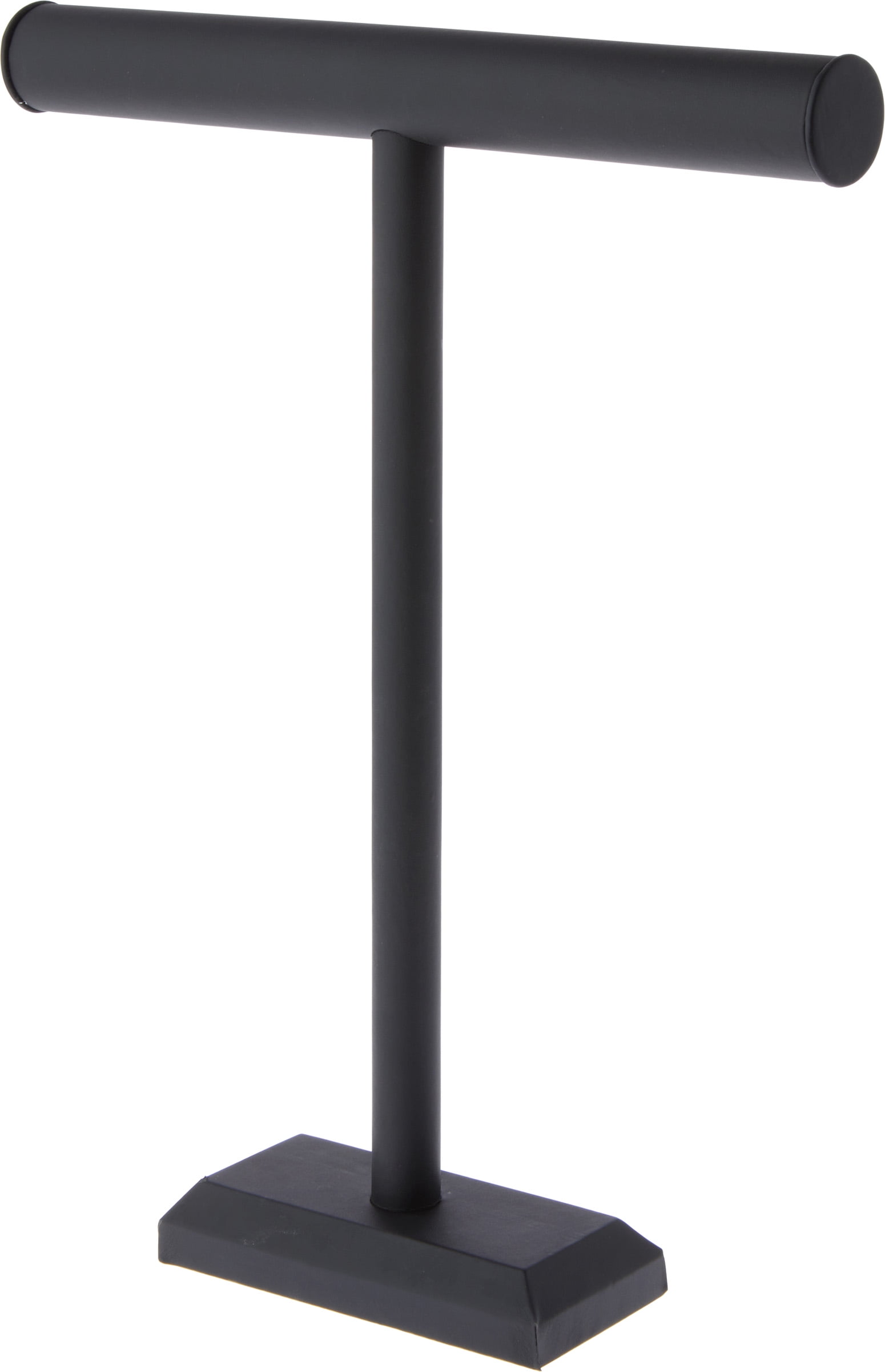 Plymor Black Faux Leather T Bar Necklace Display Stand 14