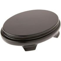 Plymor Black Oval Wood Veneer Footed Display Base, 5.5" W x 4" D x 1.25" H (5" x 3.5" Display Area)