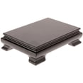 thumbnail image 1 of Plymor Black Rectangular Wood Veneer Footed Display Base, 6.5" W x 4.375" D x 2.5" H (6" x 4" Display Area), Pack of 2, 1 of 1