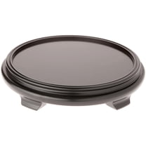 Plymor Black Round Wood Veneer Footed Display Base, 13.875" W x 13.875" D x 2.5" H (12" Display Diameter)