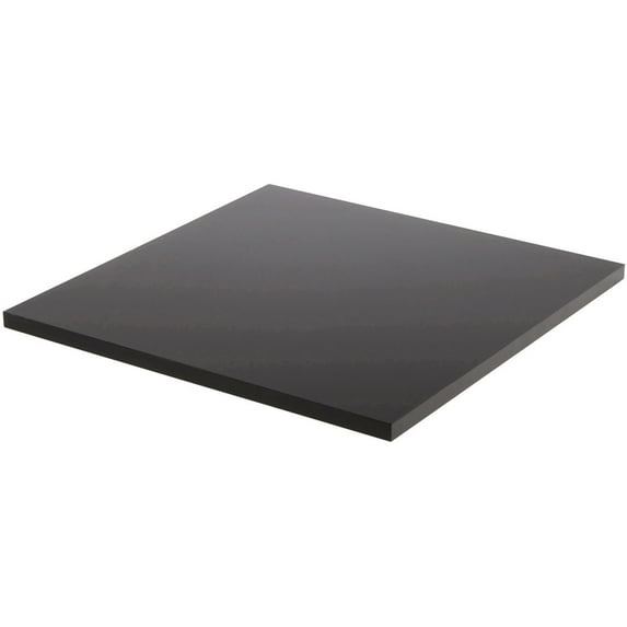 Plymor Black Square Acrylic Display Base, 9" W x 9" D x 0.375" H, Pack of 2