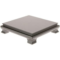 Plymor Black Square Wood Veneer Footed Display Base, 8.625" W x 8.625" D x 2" H (8" x 8" Display Area)
