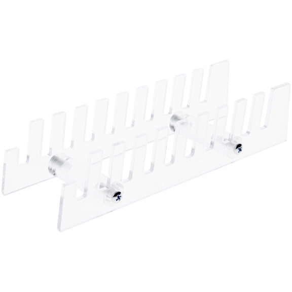 Plymor Clear Acrylic 10 Item Display Rack for Agate Slices, 1.75" H x 2.5" W x 8" D (2 Pack)