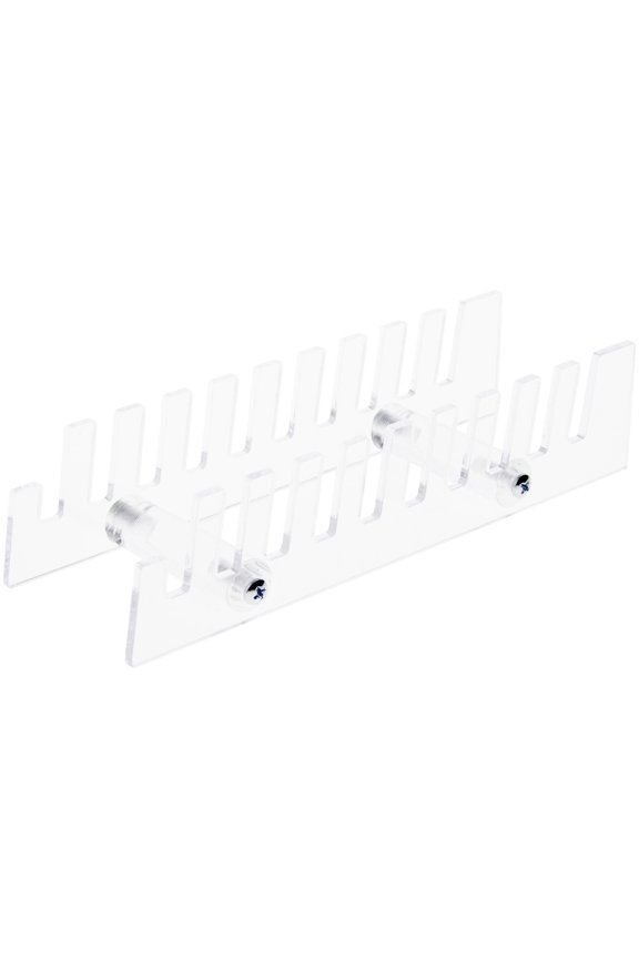Clear Acrylic 10 Item Display Rack for Agate Slices, 1.75" H x 2.5" W x 8" D