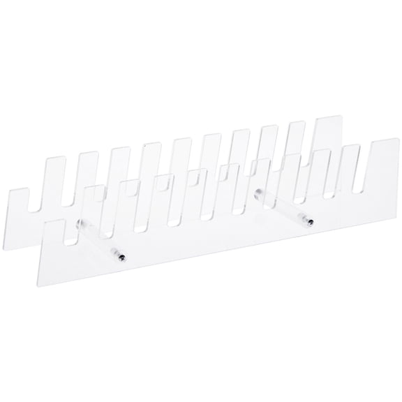 Plymor Clear Acrylic 10 Item Display Rack for Agate Slices, 4" H x 4.875" W x 18" D (3 Pack)