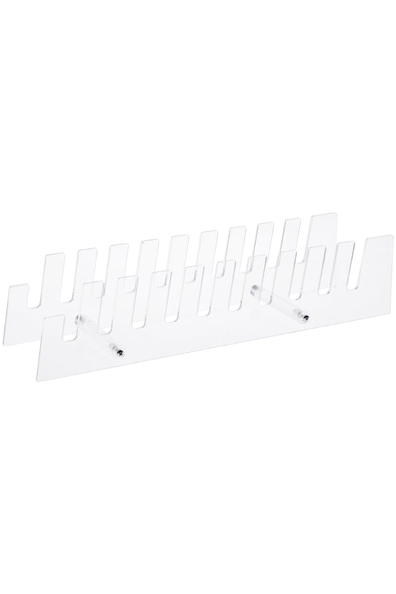 Clear Acrylic 10 Item Display Rack for Agate Slices, 4" H x 4.875" W x 18" D (3 Pack)