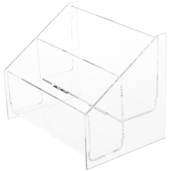 Plymor Clear Acrylic 2-Level Postcard Literature Rack (Countertop), Fits 5.8" x 4.1" Items (3 Pack)