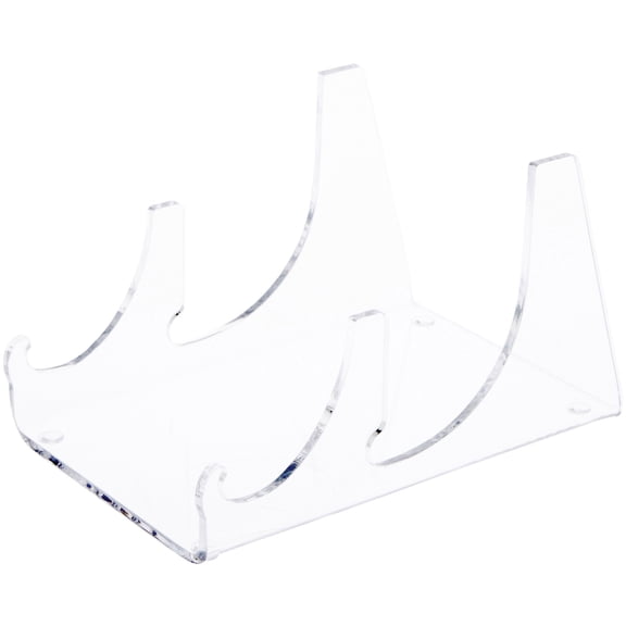 Plymor Clear Acrylic 2 Piece Place Setting Display Holder Stand, 3.25" H x 3.5" W x 5.375" D (2 Pack)