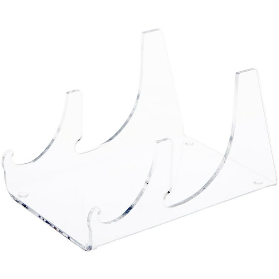 Plymor Clear Acrylic 2 Piece Place Setting Display Holder Stand, 3.25" H x 3.5" W x 5.375" D (3 Pack)