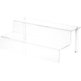 thumbnail image 1 of Plymor Clear Acrylic 2-Step Display Stairs, 6.25" H x 18" W x 10.5" D, 1 of 1