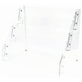 thumbnail image 1 of Plymor Clear Acrylic 3-Level Tilted Card Display Rack, 24.375" W x 14.75" D x 19.75" H, 1 of 1