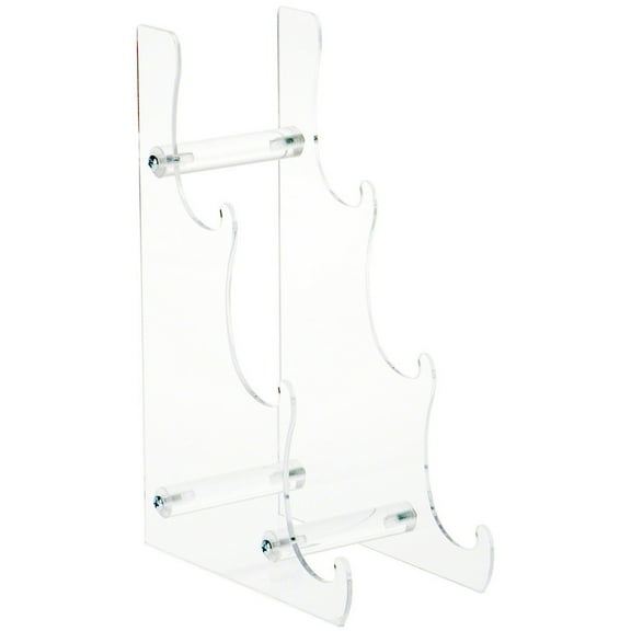 Plymor Clear Acrylic 3-Tier Display Easel, 10.5" H x 3.5" W x 6.75" D (For 6" - 7.5" Plates)