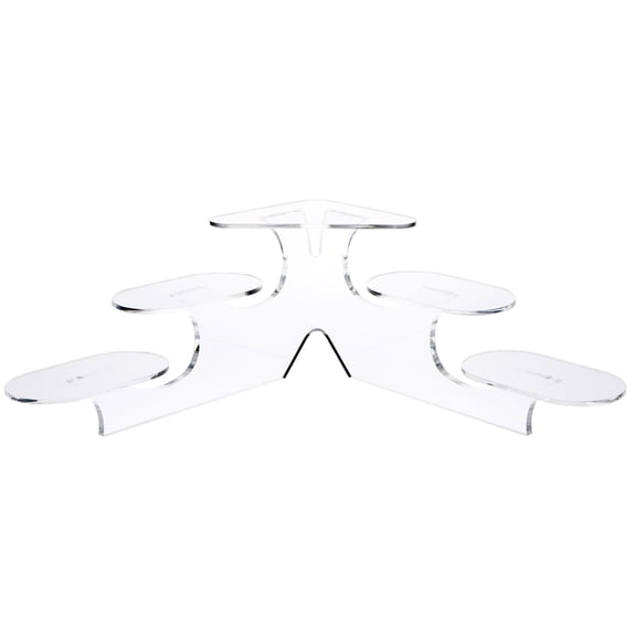 Plymor Clear Acrylic 5-Item Display Riser, 7.75" H x 25.5" W x 14.75" D