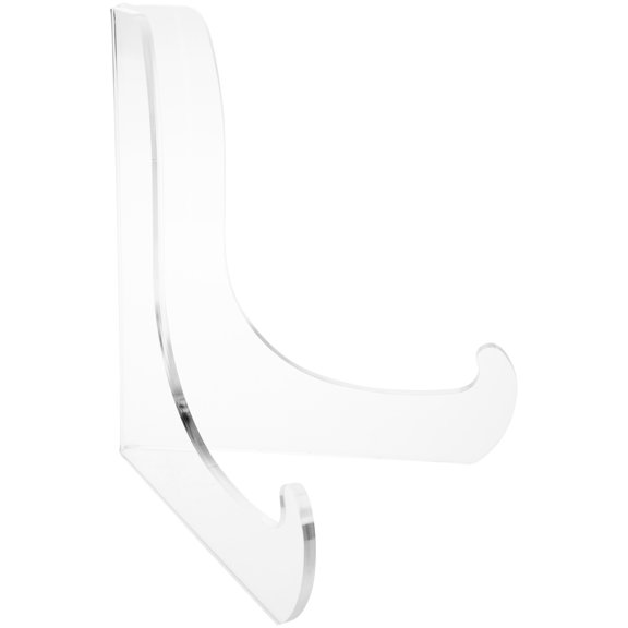 Plymor Clear Acrylic 60-Degree Angle Easel With Deep Support Ledges, 7.5" H x 7" W x 5.75" D (12 Pack)