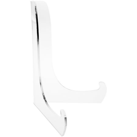 Plymor Clear Acrylic 60-Degree Angle Easel With Shallow Support Ledges, 9" H x 7" W x 5.75" D