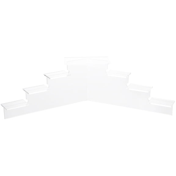 Plymor Clear Acrylic 7-Item Mini Display Stairs, 6.125" H x 21" W x 7" D