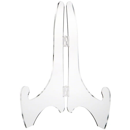 Plymor Clear Acrylic Adjustable Folding Display Easel, 15" H x 10.25" D (For 22" Plates)