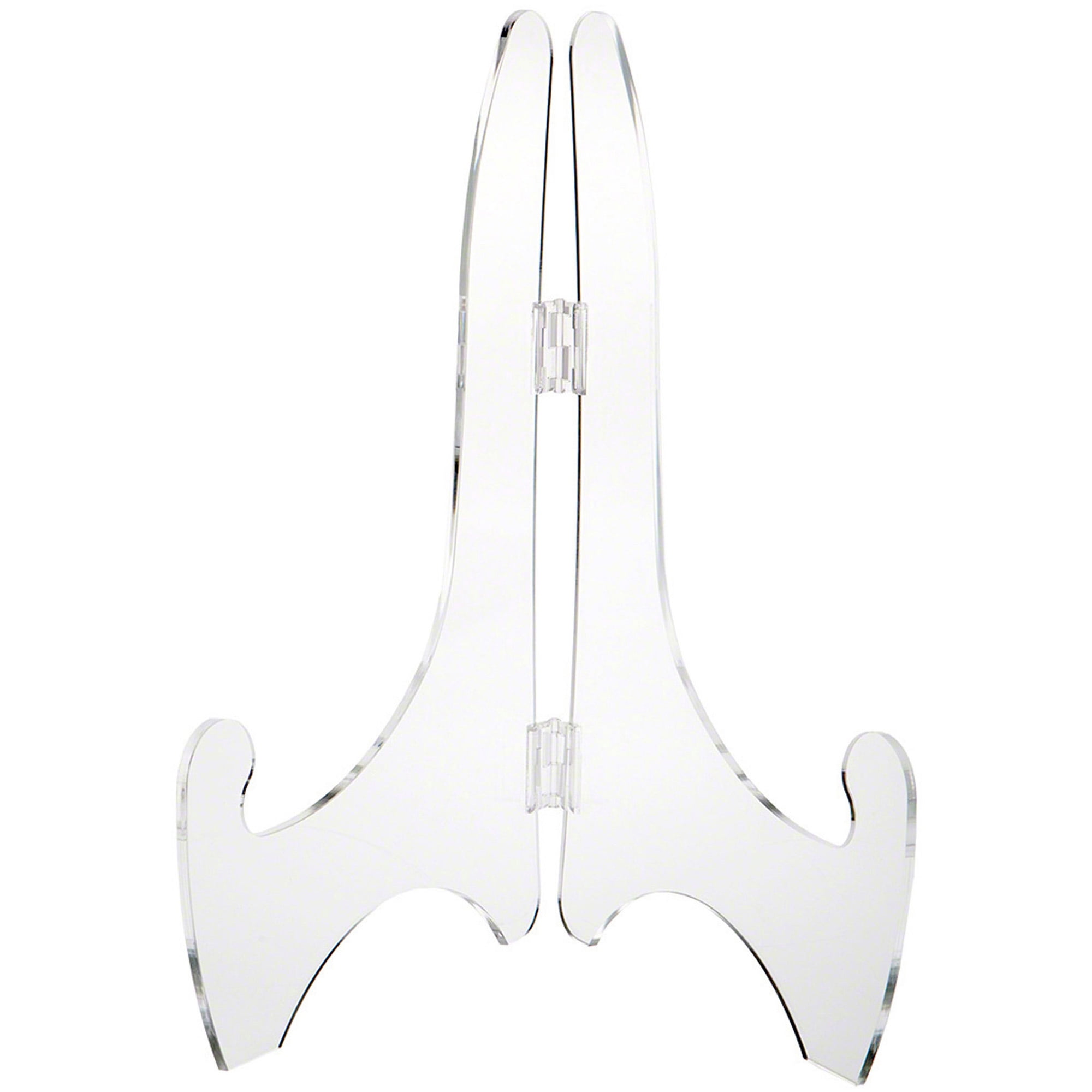 Plymor Clear Acrylic Adjustable Folding Display Easel, 18" H x 12.5" D (For 25" Plates)