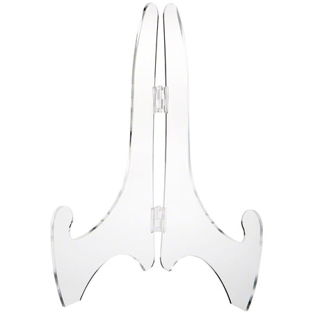 Plymor Clear Acrylic Adjustable Folding Display Easel, 18" H x 12.5" D (For 25" Plates)