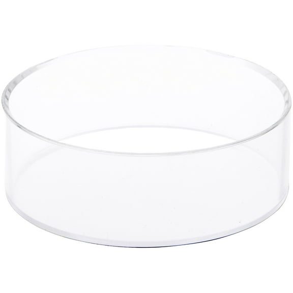 Plymor Clear Acrylic Beveled Ball or Sphere Display Holder Stand, 1.75" H x 5" W