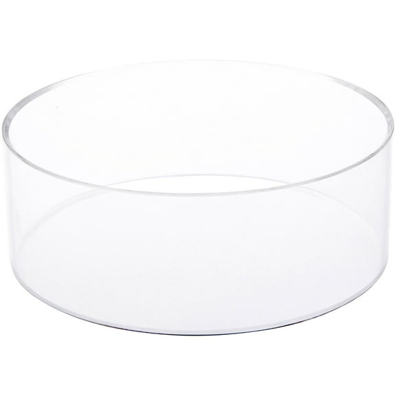 Plymor Clear Acrylic Beveled Ball or Sphere Display Holder Stand, 2.5" H x 7" W