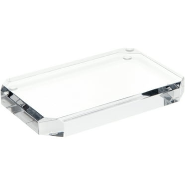 Plymor Black Rectangular Acrylic Display Base, 8" W x 6" D x 0.375" H ...