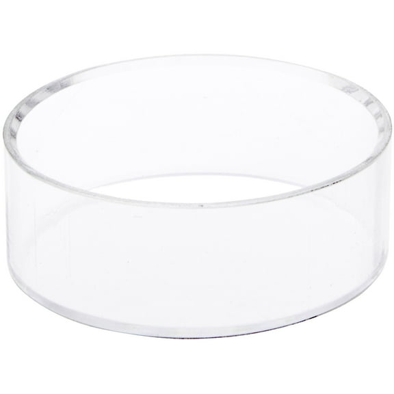 Plymor Clear Acrylic Beveled Egg, Marble, Ball or Sphere Display Holder Stand, 1.25" H x 3.5" W (2 Pack)