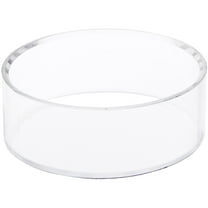 Plymor Clear Acrylic Beveled Egg, Marble, Ball or Sphere Display Holder Stand, 1.25" H x 3.5" W
