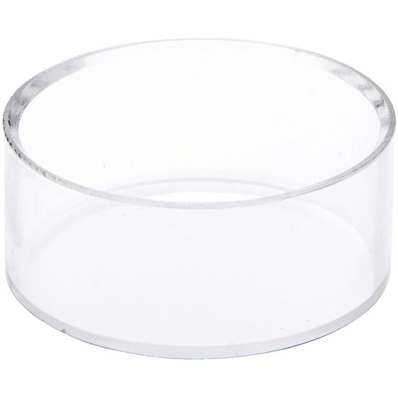 Plymor Clear Acrylic Beveled Egg, Marble, Ball or Sphere Display Holder Stand, 1.25" H x 3" W (12 Pack)