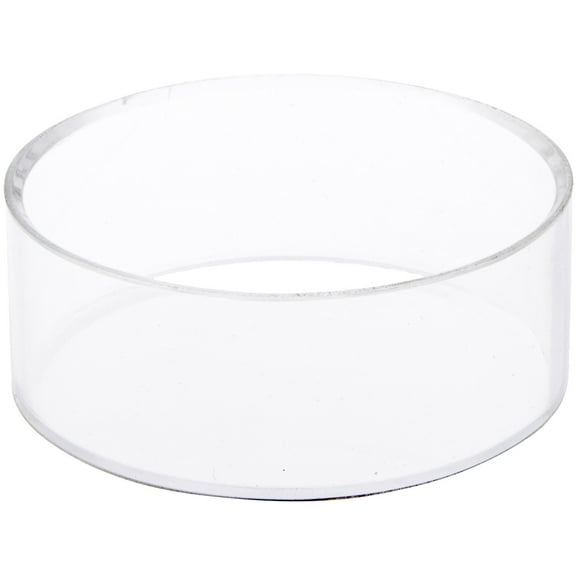 Plymor Clear Acrylic Beveled Egg, Marble, Ball or Sphere Display Holder Stand, 1.5" H x 4" W (2 Pack)