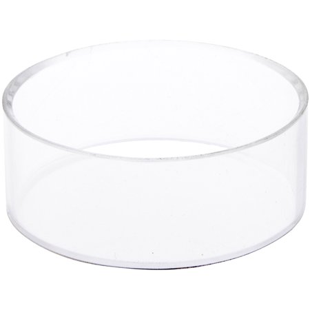 Plymor Clear Acrylic Beveled Egg, Marble, Ball or Sphere Display Holder Stand, 1.5" H x 4" W (6 Pack)
