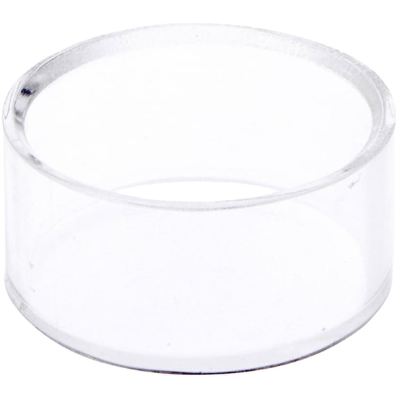 Plymor Clear Acrylic Beveled Egg, Marble, Ball or Sphere Display Holder Stand, 1" H x 2" W (3 Pack)