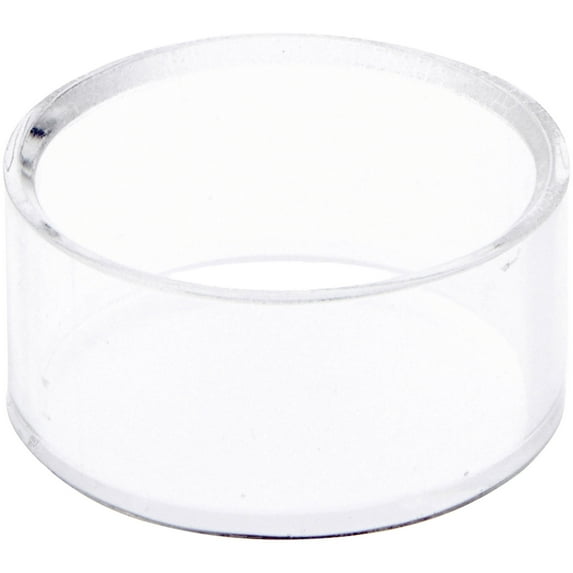 Plymor Clear Acrylic Beveled Egg, Marble, Ball or Sphere Display Holder Stand, 1" H x 2" W (6 Pack)