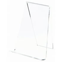 Plymor Clear Acrylic Book Easel with 1.125" Flat Ledge, 6" W x 5" D x 7.25" H