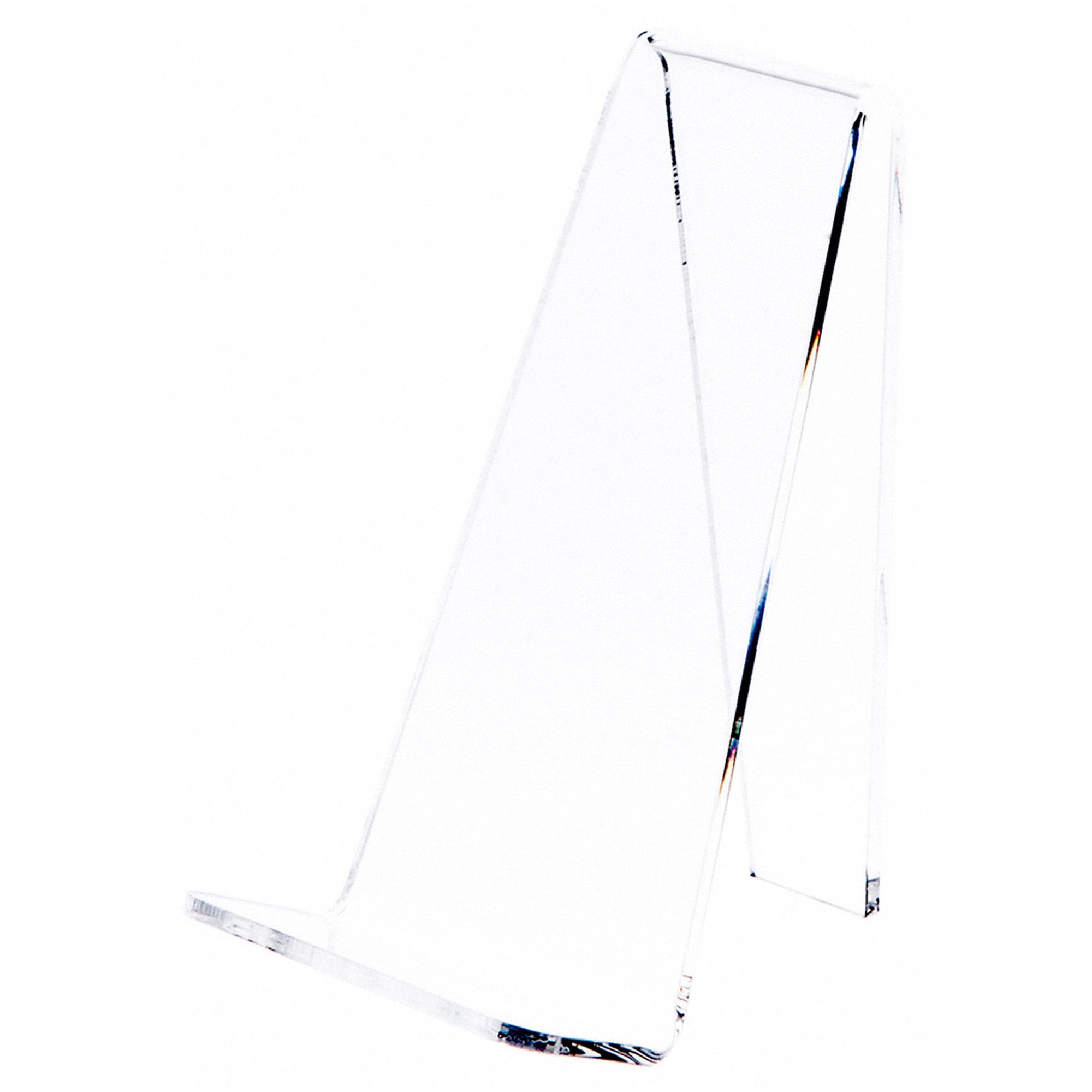 Plymor Clear Acrylic Book Easel with 1.25" Flat Ledge, 2.375" W x 3.25" D x 4" H (6 Pack)