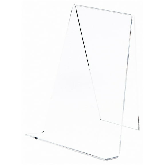 Plymor Clear Acrylic Book Easel with 1.875" Flat Ledge, 8.25" W x 7.75" D x 10.75" H