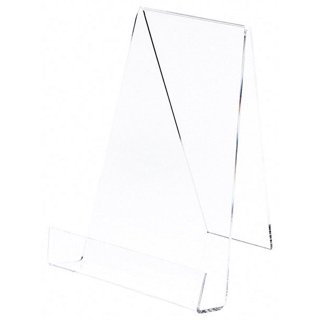 6-Pack Acrylic Book Stand for Display, 4.5x5-Inch Clear Easel, Transparent  Holder with Ledge for Displaying Comics, Magazines, Pictures, Phones,  Tablets, CDs, Notebooks 